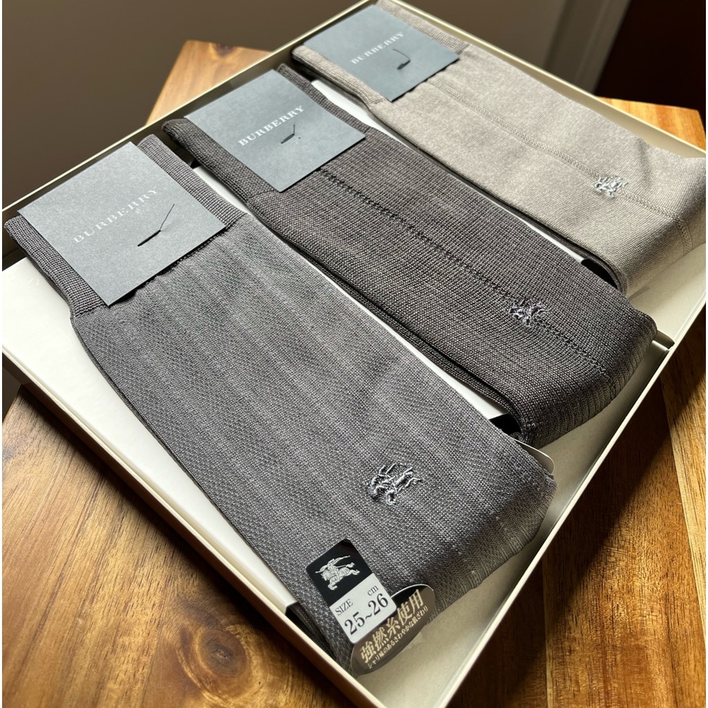 BURBERRY~ Brand New with Box 3 Pairs of Socks